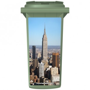 Empire State Building Wheelie Bin Sticker Panel